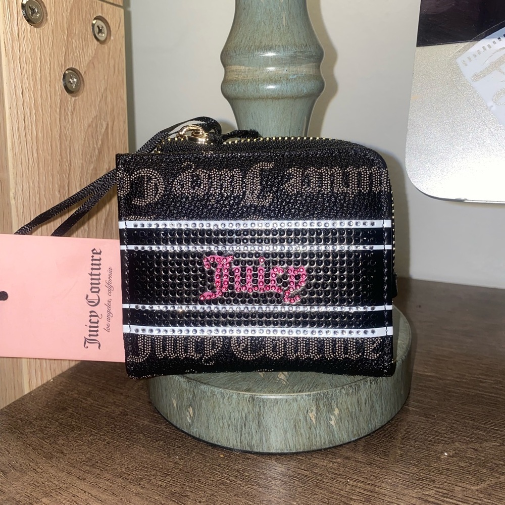 Juicy Couture Black and Pink Wallet